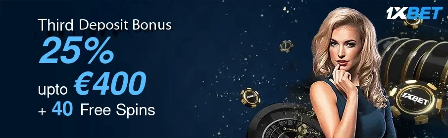 Third Deposit Bonus & 40 Free Spins