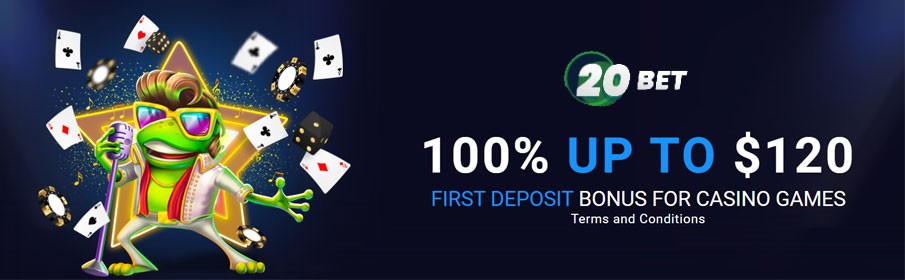 20Bet Casino 100% First Deposit Bonus