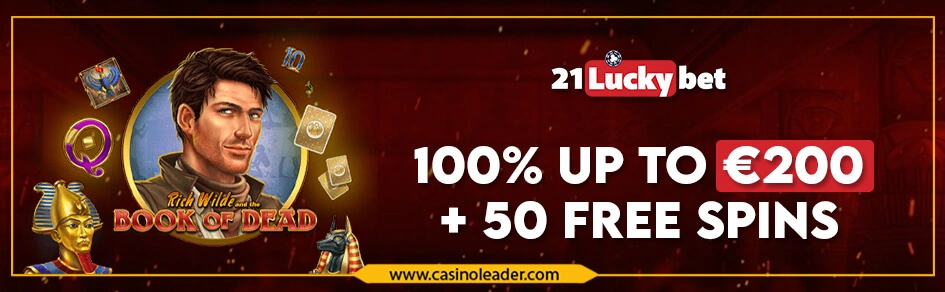 21Luckybet Casino €200 Third Deposit Bonus + 50 Free Spins