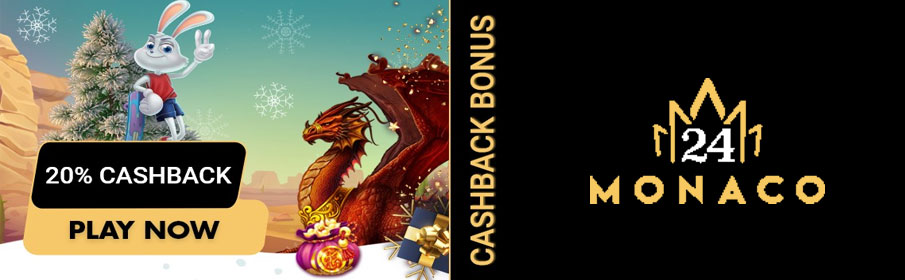 Christmas Bonus & Daily Cashback at 24Monaco Casino