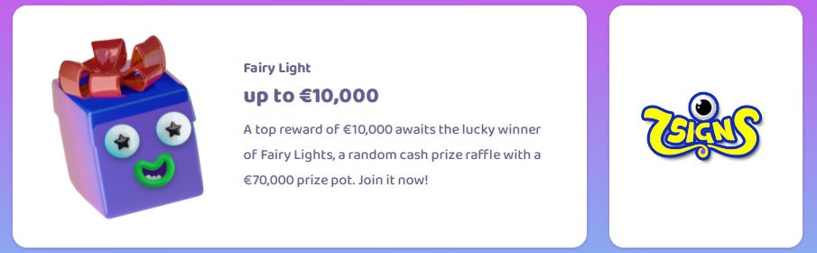 7Signs Casino €10,000 Fairy Light Cash Prize Promotion