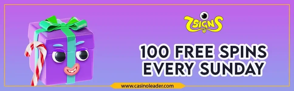 7Signs Casino 100 Free Spins Bonus every Sunday 7Signs Casino 100 Free Spins Bonus every Sunday