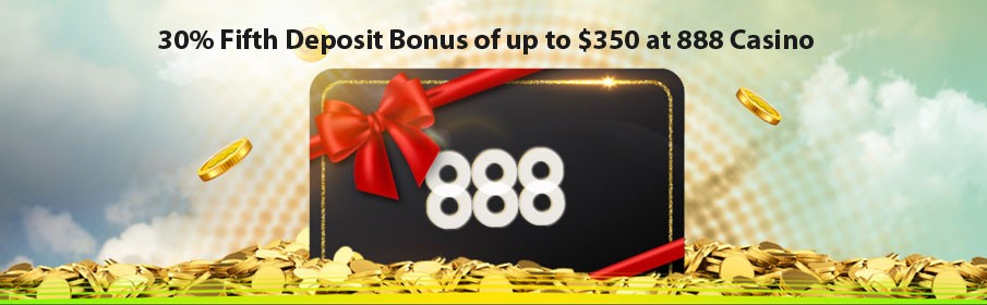 30% Fifth Deposit Bonus of up to $350