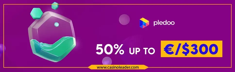 Pledoo Casino 50% Reload Bonus up to €/$300 every Week Pledoo Casino 50% Reload Bonus up to €/$300 every Week