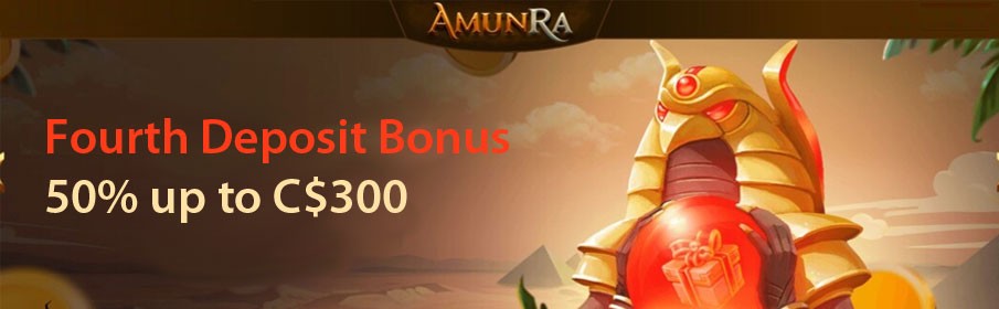 AmunRa Casino 50% Fourth Deposit Bonus