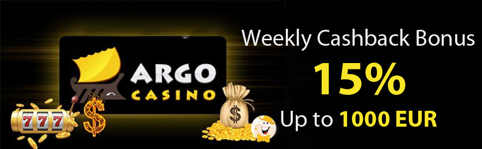 Argo Casino Weekly Cashback Bonus