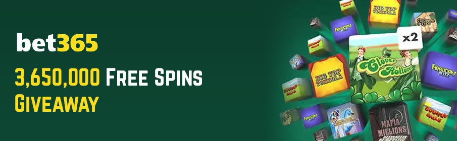 Free Spins Giveaway at bet365 Casino