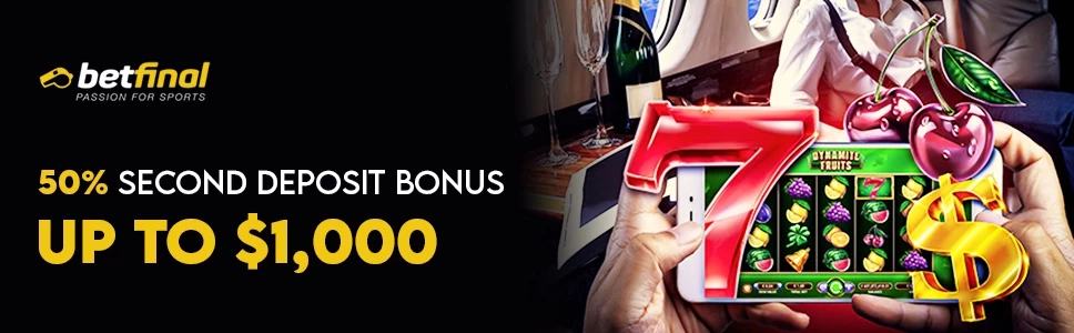 Betfinal Casino 50% Second Deposit Bonus of up to $1000