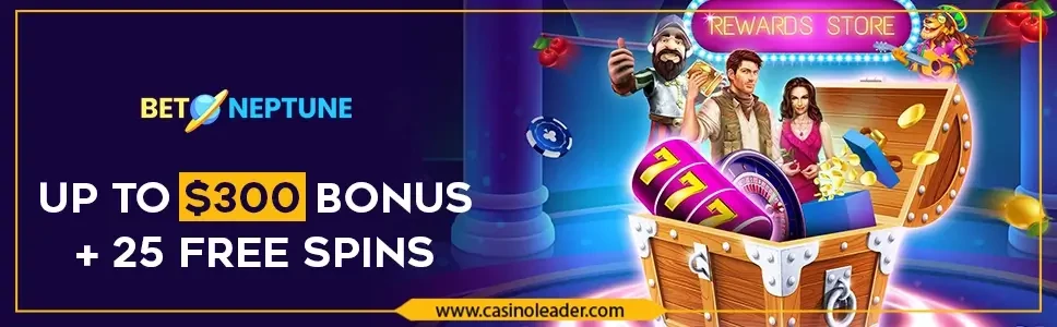 BetNeptune Casino up to $300 Welcome Bonus + Free Spins
