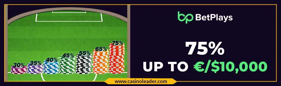 Betplays Casino up to €/$10,000 Match Deposit Bonus