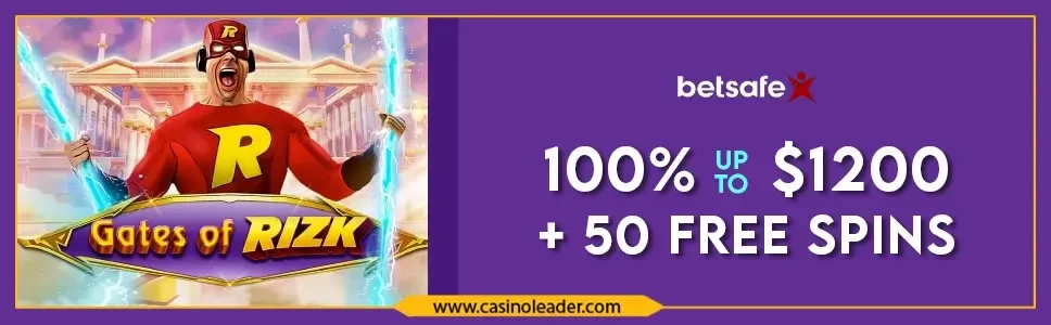 Betsafe Casino up to $1200 Welcome Match Bonus + 50 FS