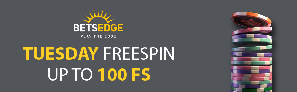 BetsEdge Casino 100 Free Spins Bonus Every Tuesday