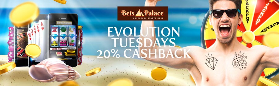 Betspalace Casino 20% Tuesday Cashback  
