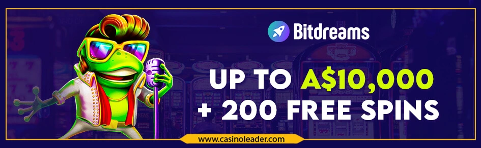 Bitdreams Casino Up to A$10,000 Welcome Bonus + 200 FS Bitdreams Casino Up to A$10,000 Welcome Bonus + 200 FS