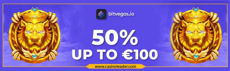 Bitvegas Casino 50% Reload Bonus up to €100 Every Friday