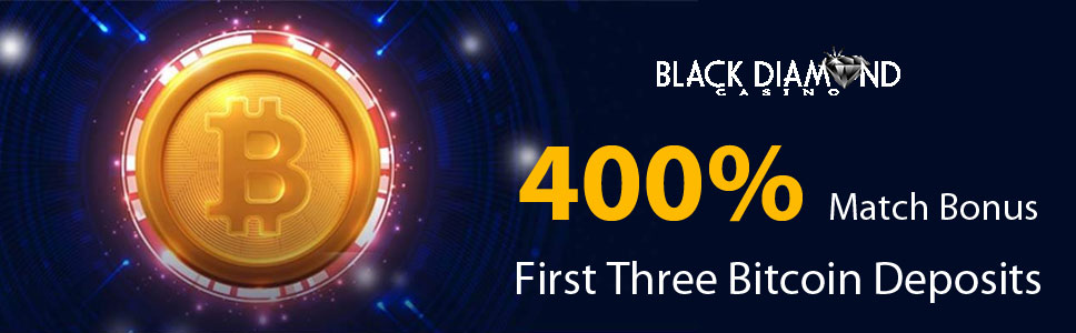 Black Diamond Casino 400% Crypto Deposit Bonus 