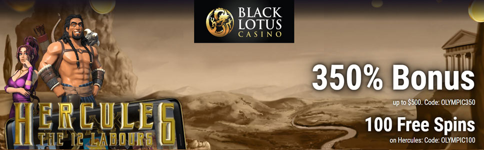 Black Lotus Casino 500 Match Bonus 100 Free Spins