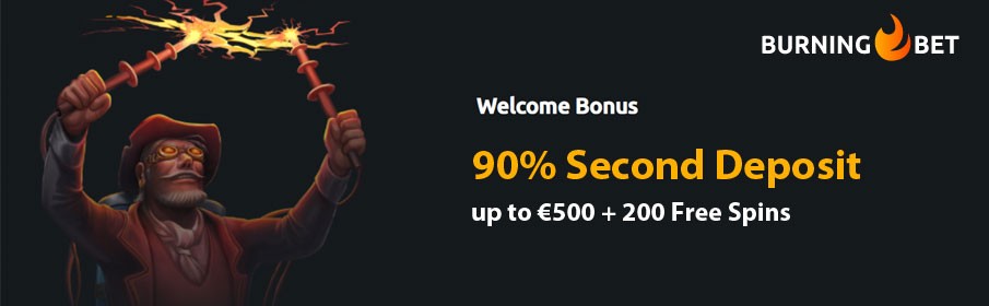BurningBet Casino 90% Second Deposit Bonus