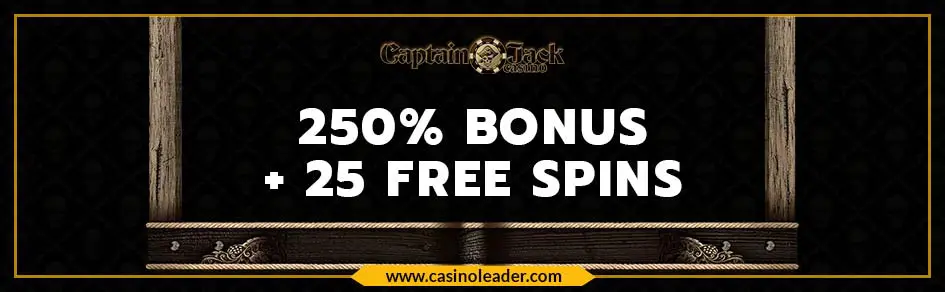 Captain Jack Casino 250% Deposit Bonus + 25 FS Code