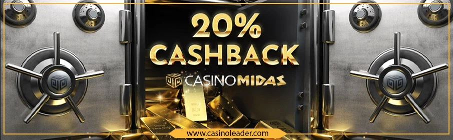 Casino Midas 20% Cashback Match Bonus 