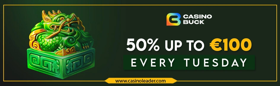 Casinobuck up to €100 Match Deposit Bonus Every Tuesday Casinobuck up to €100 Match Deposit Bonus Every Tuesday