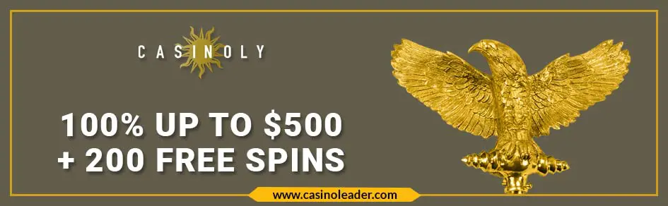 Casinoly 100% Welcome Bonus up to $500 + 200 Free Spins