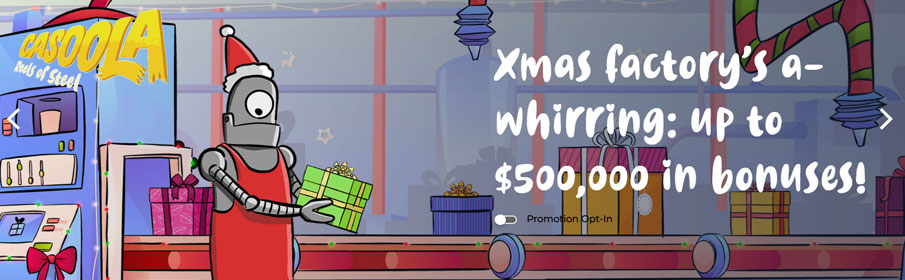 Prize Pool of $500,000 via Christmas Promotion at Casoola Casino