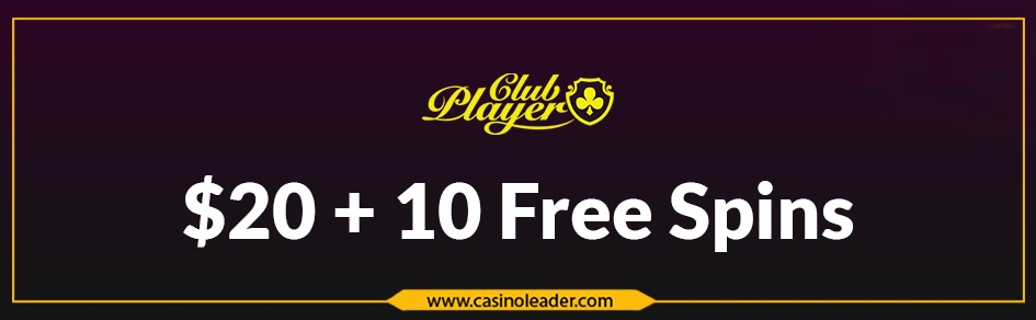 Club Player Casino $20 + 10 Free Spins No Deposit Bonus