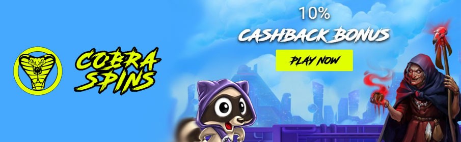 Cobra Spins Casino 10% Daily Cashback Bonus up to €2000