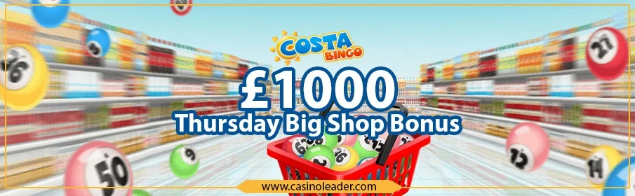 Costa Bingo Thursday Big Shop Bonus
