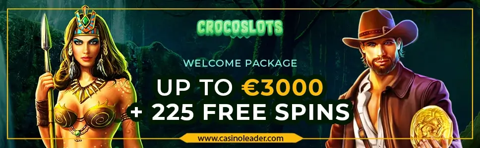 Croco Slots Casino €3000 Welcome Bonus + 225 Free Spins