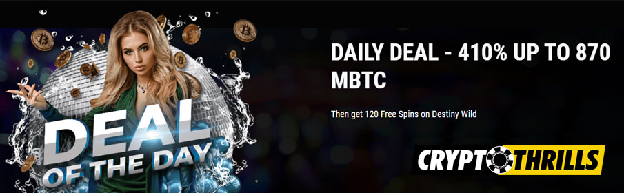 Crypto Thrills Casino Deal of the Day Bonus