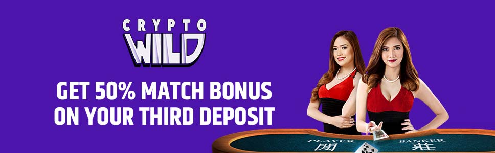 Cryptowild Casino Third Deposit Bonus