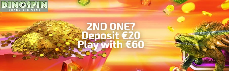 Dinospin Casino Second Deposit Bonus