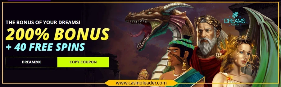 Dream Casino 200% Signup Bonus