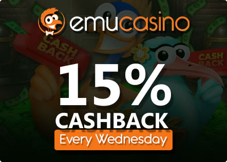 Emu Casino up to 15% Cashback Bonus for VIP Players