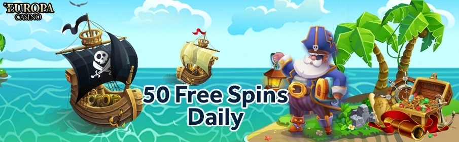 Europa Casino claim up to 50 Free Spins Daily