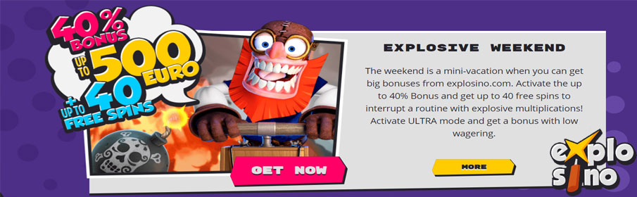 Explosino Casino Weekend Bonus 