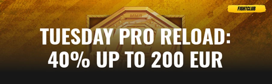 Fight Club Casino 40% Tuesday Reload Pro Bonus