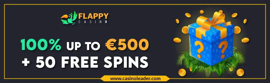 Flappy Casino up to €500 First Deposit Bonus + 50 FS