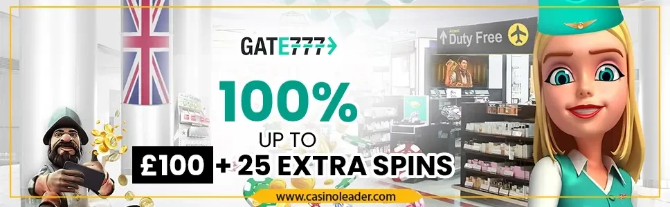 Gate 777 Casino £100 First Deposit Bonus + 25 Extra Spins Gate 777 Casino £100 First Deposit Bonus + 25 Extra Spins