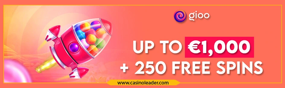 Gioo Casino Up to €1,000 Welcome Bonus + 250 Free Spins