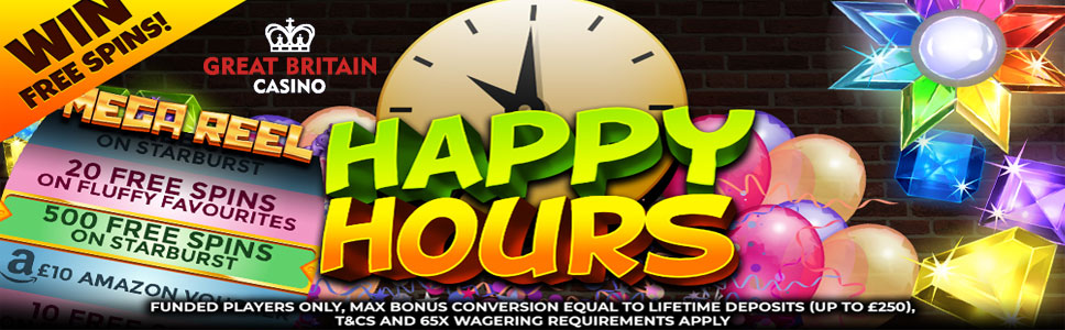 Great Britain Casino Happy Hours Bonus