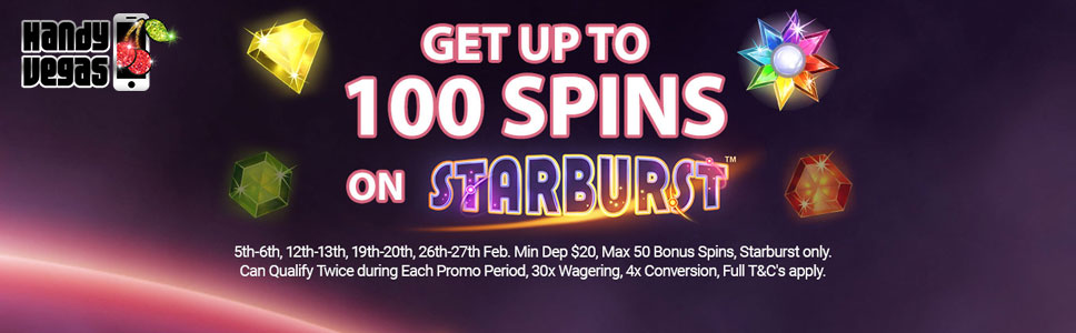 Handy Vegas Double Starburst Spins Promotion