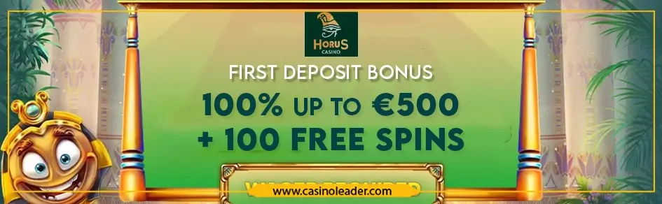 Horus Casino €500 First Deposit Bonus Code + 100 Free Spins Horus Casino €500 First Deposit Bonus Code + 100 Free Spins