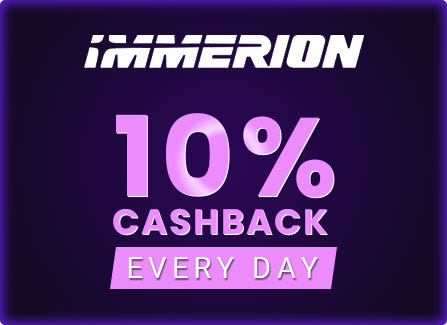 Immerion Casino 10% Cashback Bonus Every Day