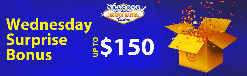 Jackpot Capital Casino Wednesday Surprise Bonus 