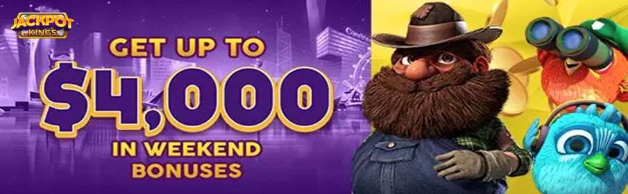 Jackpot Kings Casino 200% Weekend Reload Bonus 