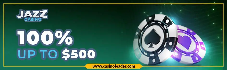 Jazz Casino 100% Reload Bonus up to $500 Every Tuesday