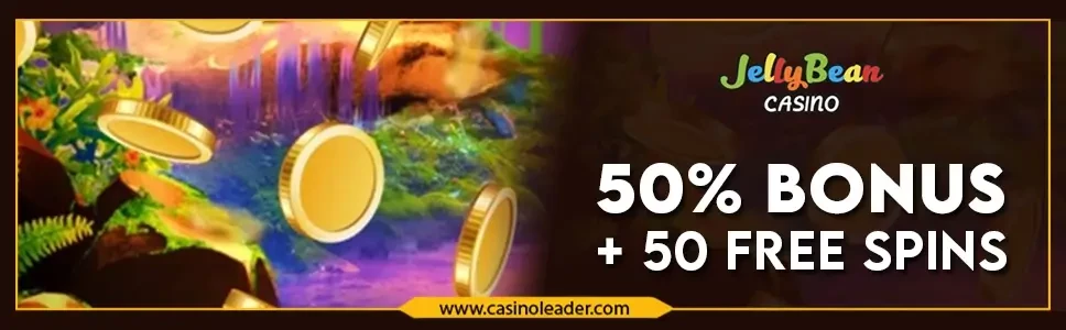 Jelly Bean Casino 50% Match Deposit Bonus + 50 Free Spins